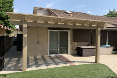 Alumawood lattice patio cover with lights