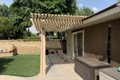 Alumawood lattice patio cover with lights