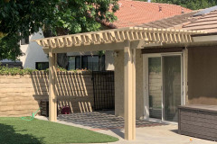 Alumawood lattice patio cover with lights