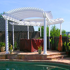 Arched Vinyl Pergola In Los Angeles 