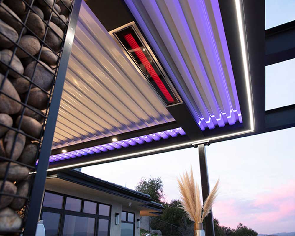 Louvered roof system in Los Angeles