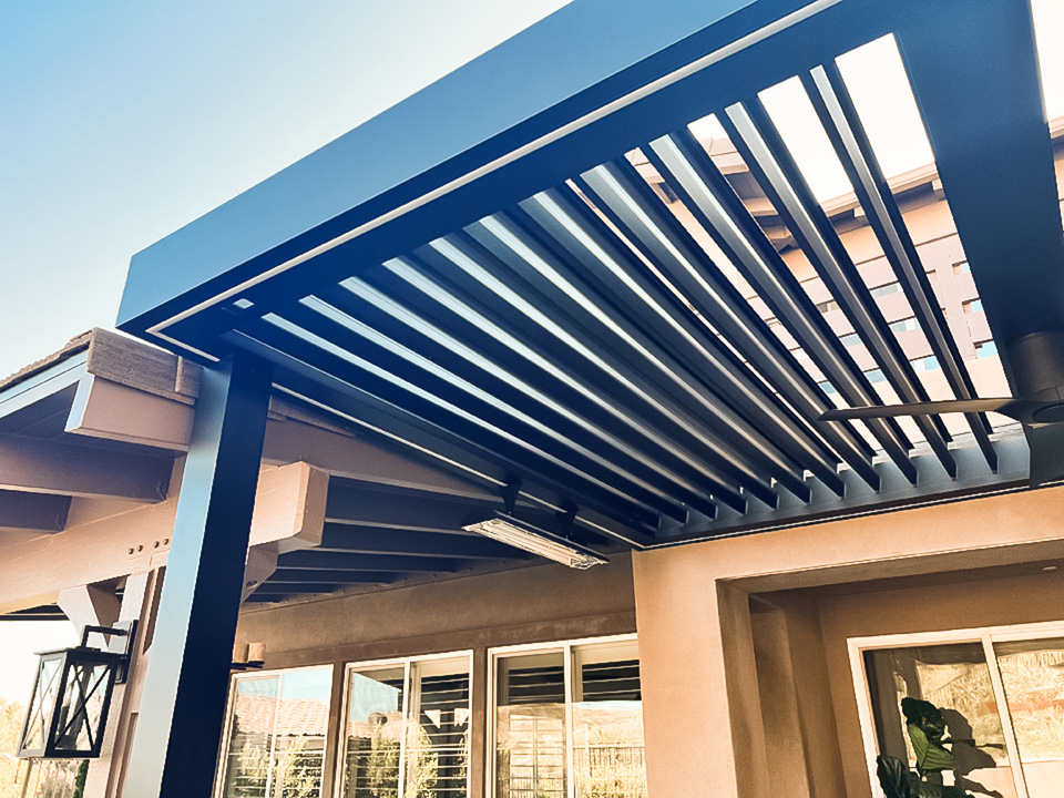 Louvered pergola Located In Santa Clarita