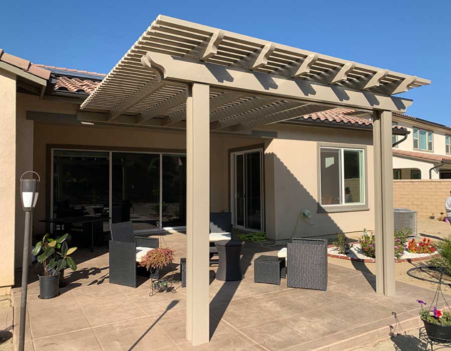 Alumawood Laguna Lattice Pergola | Los Angeles Ca