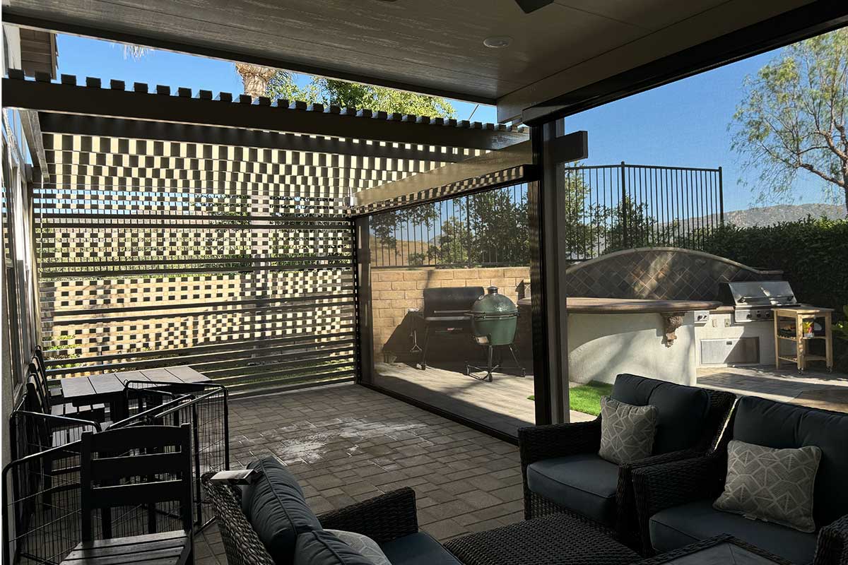 Outdoor Motorized Patio Shades in Los Angeles