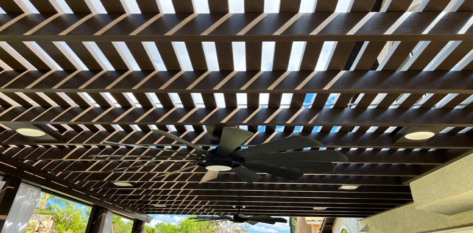 Alumawood Lattice Patio Cover Located in Castaic