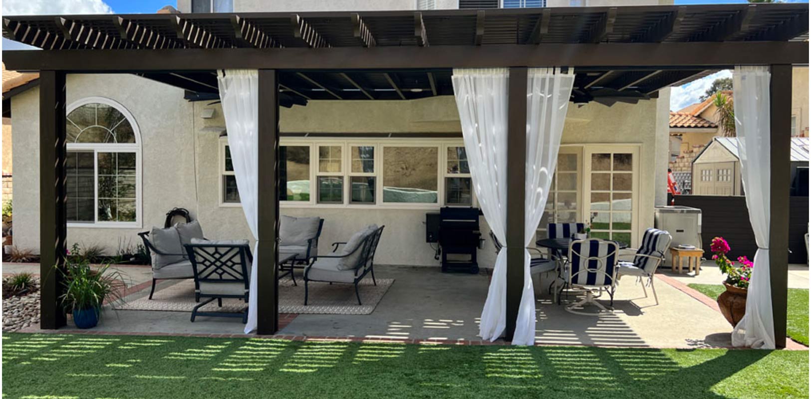 Alumawood Lattice Patio Cover Located in Castaic